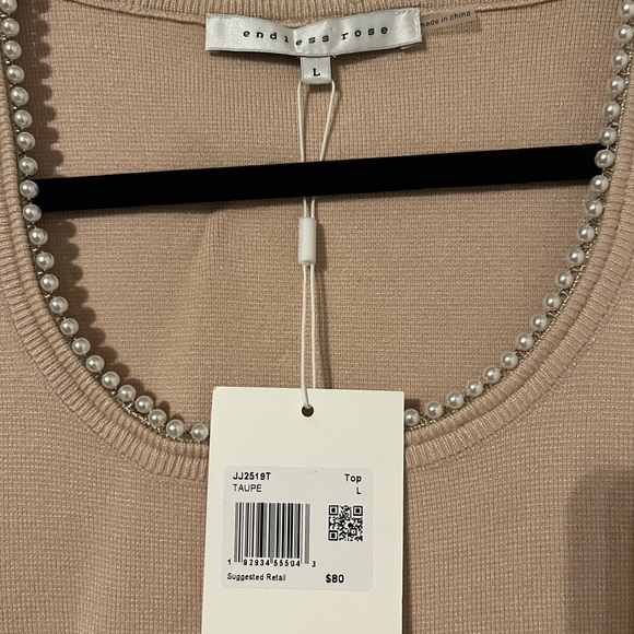 Women’s Endless Rose pearl detail knit top - Picture 2 of 2